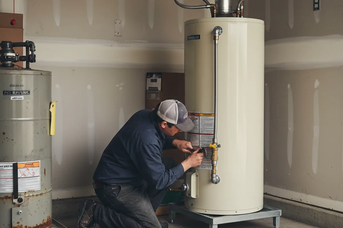 Water heater and shutoff valve replacement in Sunfield